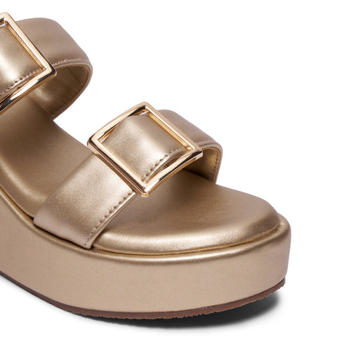 Jenaa Buckle Wedge Sandals